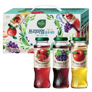 [웅진] 자연은프리미엄음료세트[석류,포도,사과(180ml*12병)]